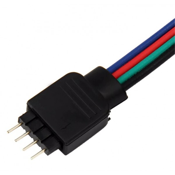 Conector 4 pin conexión tira LED RGB con cable